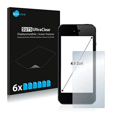 Afbeelding van Savvies 6x Schermbeschermer 4&quot; voor Smartphones en Mobiele Telefoons met 4.0 inch Display (10.2 cm) [89 mm x 50.2 mm, 16:9] Screen Protector