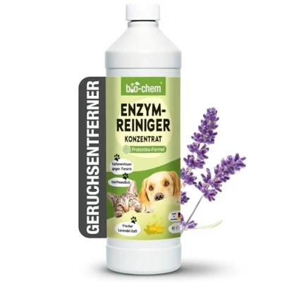 Afbeelding van bio chem Enzymreiniger concentraat 1000 ml diepwerkende geurverwijderaar tegen urine, kattenurine en hondenurine microbiologische geurneutralisator voor honden katten geur