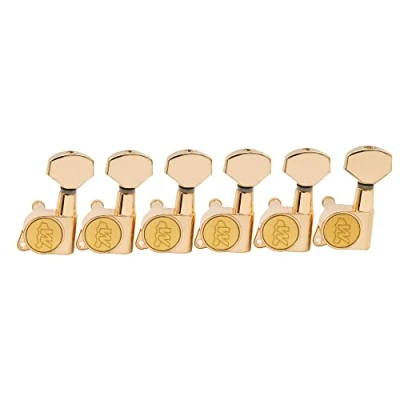 Afbeelding van Wilkinson WJN07 Linkshandige 6 in line E Z LOK Gitaar Stemmechanieken 19:1 Ratio Tuners voor Fender Stratocaster Telecaster Elektrische Gitaar, Goud