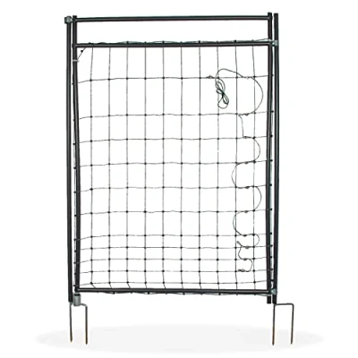 Afbeelding van horizont Hotgate poort voor wilgennet, netten tot 120 cm hoogte, elektrificeerbaar, breedte 86 cm, tuinhek, gevogeltehek, deur netten, gevogelte,