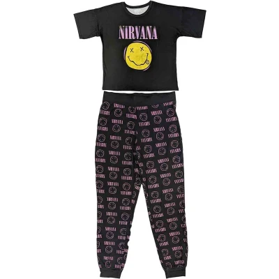 Afbeelding van Nirvana Xerox Smile Pink Pyjama XS Zwart