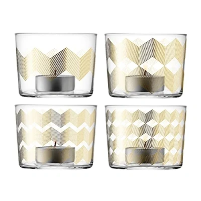 Afbeelding van Theelichthouder L.S.A. Chevron 6 cm (4 Delig)