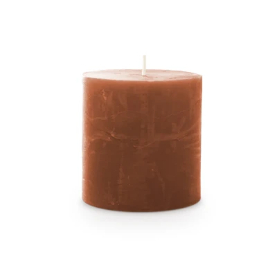 Afbeelding van Spaas Rustieke Pillarkaars 100/130 mm 95u cognac