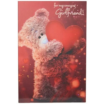 Afbeelding van Me to You A93MZ007 3D Lenticular Tatty Teddy Vriendin Verjaardag Wenskaart, rood