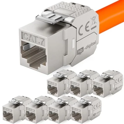 Afbeelding van hb digitale 8X Keystone rj 45 van de isolatieverplaatsing LSA Cat.7 schakelaar aan RJ45 contactdoos STP 1000MHz 10.000Mbit/s voor het netwerkflard gegevenscontactdoos Ethernet LAN kabel