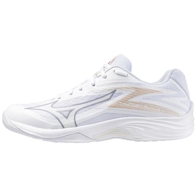 Afbeelding van Mizuno Thunder Blade Z Volleybalschoenen, Dames, Maat: 40, White/aleutian/cloud pink Textiel/ synthetisch