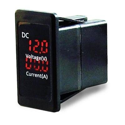 Afbeelding van Voltmeter/Ampèremeter Digitaal LED 12 24 Volt model &#039;Switch&#039;
