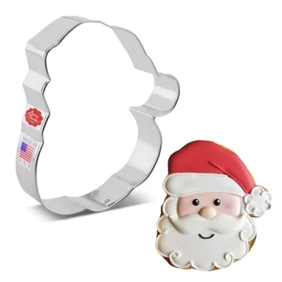 Afbeelding van Ann Clark Cookie Cutters Kerstman gezicht koekjessnijder, 4.2&quot;