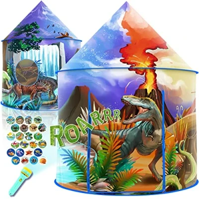 Afbeelding van Dinosaur Discovery Kinderspeeltent, dinosaurustent, pop up tent voor kinderen, dinosaurusspeelgoed cadeau meisjes en jongens, outdoor indoortent kinderen