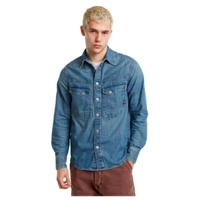 Afbeelding van GStar Overhemd Dakota Regular Fit Blauw S