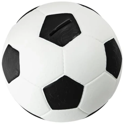 Afbeelding van HMF 4790 06 spaarpot voetbal lederlook 15 cm diameter, groen wit