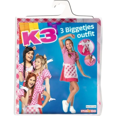 Afbeelding van K3 Verkleedjurk 3 Biggetjes Maat 152