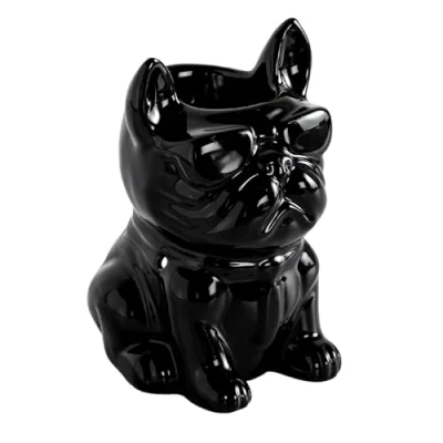 Afbeelding van Zen&#039;Aroma Keramiek Geurbrander geurige sfeer modieus handwerk eenvoudige aromatherapie geurende smeltbrander decoratie buldog figuur hond 45 ml H 15,5 cm
