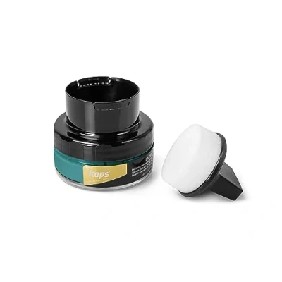 Afbeelding van Schoencrème met Sponsapplicator, Intensieve Leerverzorging en Voedend, Kaps Delicate, 70 kleuren (165 turkoois)