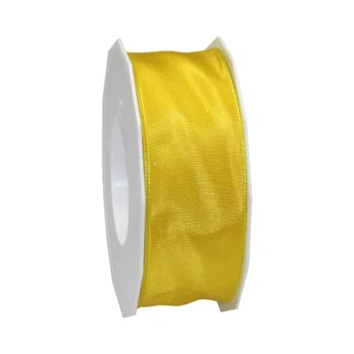 Afbeelding van Zijden band Lyon 40mm/25m geel