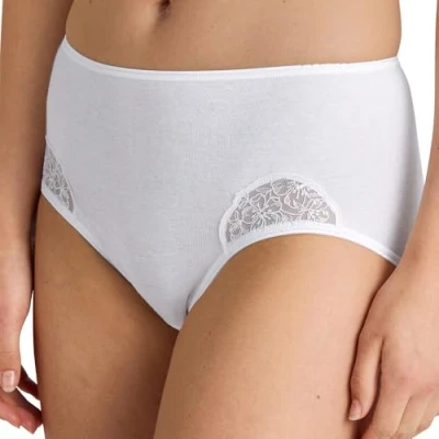 Afbeelding van Calida Cotton Desire Midi Brief Wit katoen Small Dames