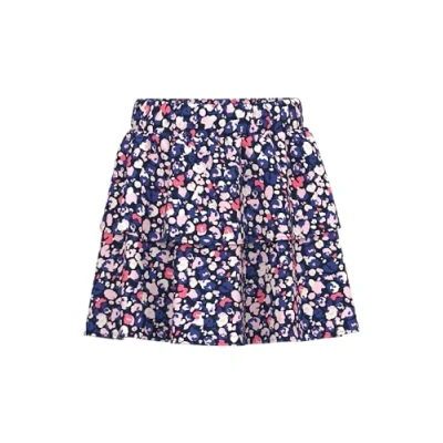 Afbeelding van NAME IT KIDS gebloemde rok NKFVINAYA donkerblauw/roze/wit