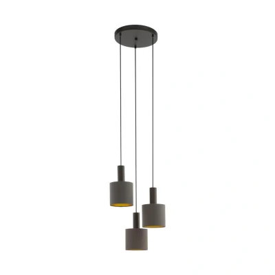 Afbeelding van EGLOÂ ConcessaÂ 1Â HanglampÂ Â E27Â Ã ̃Â 42Â cmÂ Donkerbruin/Cappucino/Goud