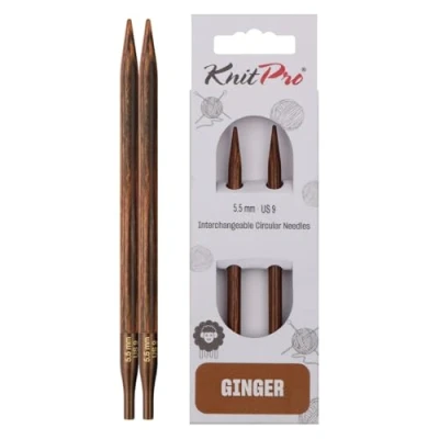 Afbeelding van KnitPro Gember interch. Naaldpunten Normaal 5.50mm 3st