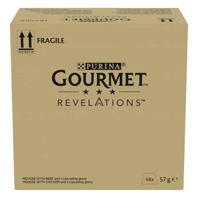 Afbeelding van 48 x 57 g Revelations Mousse Rund en Kip Gourmet Kattenvoer