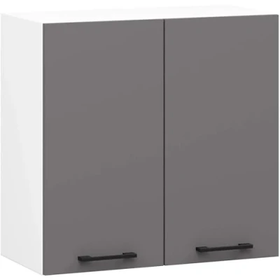 Afbeelding van Keukenkast modulaire OLIWIA W60 H580 met 2 Deuren / Hangkast Bovenkast AKORD Furniture Factory Wit Grafietgrijs 60 x 58 30 cm