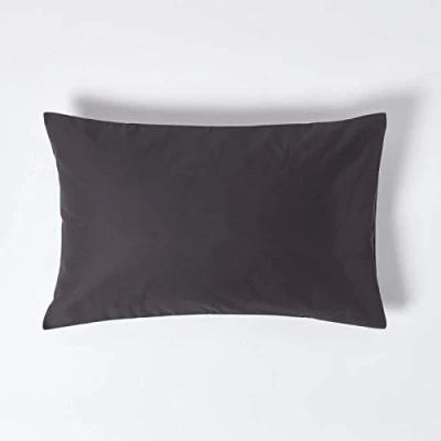Afbeelding van Homescapes kussensloop 48 x 74 cm antraciet, 100% Egyptisch katoen, draaddichtheid 1000