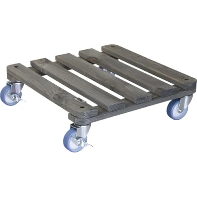 Afbeelding van Wagner Plantenroller vintage 40 x 12 cm I Bloemenroller voor buiten en binnen Potenroller van massief FSC® hout, 2 vastzetters Draagvermogen 200 kg Made in EU 20709001