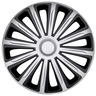 Afbeelding van Car Plus Wieldoppen Alaska 16 Inch Abs Zilver/zwart Set Van 4