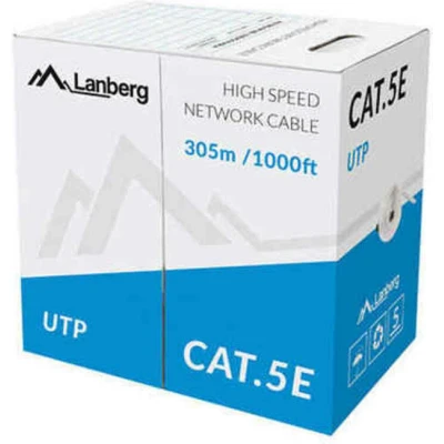 Afbeelding van Stevige UTP netwerkkabel categorie 5e Lanberg LCU5 11CC 0305 S Spoel 305 m