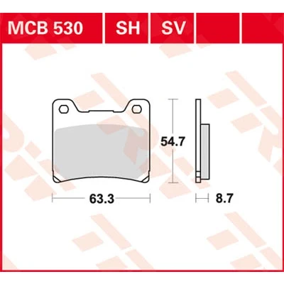 Afbeelding van TRW Remblokset MCB530SV