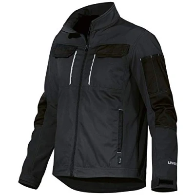 Afbeelding van Uvex Tune up softshell werkjas voor heren, ademend en waterafstotend, zwart, XXL