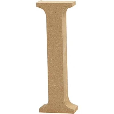 Afbeelding van Creative letter I MDF 13 cm