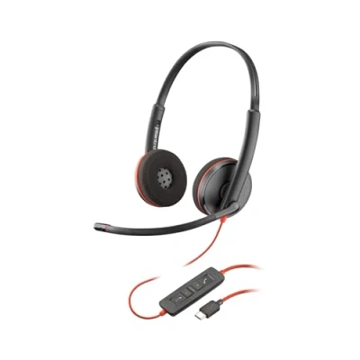 Afbeelding van POLY Blackwire 3220 zwarte stereo USB C headset + C/A adapter (bulk)