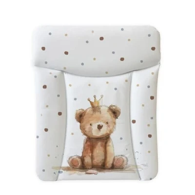Afbeelding van Ceba Baby® Zacht aankleedkussen, 50 x 70 cm, dubbelzijdig aankleedkussen voor jongens en meisjes, waterdicht, afwasbaar, Oeko Tex, Made in EU, prins beer