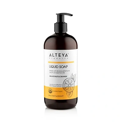 Afbeelding van Alteya Organic Vloeibare Zeep Grapefruit &amp; Sinasappel 500 ml USDA Biologisch Gecertificeerde Puur Natuurlijke en Douchegel