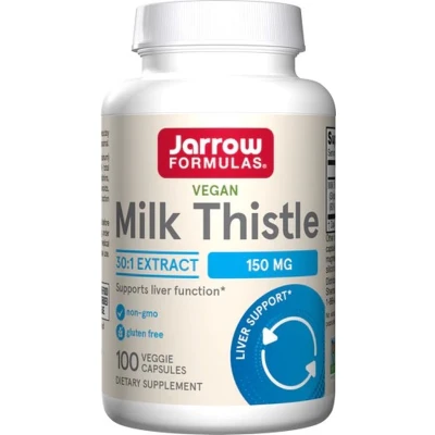 Afbeelding van Milk Thistle Silymarin 80% 100 capsules mariadistel (Silybum marianum) Jarrow Formulas