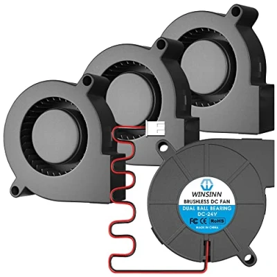 Afbeelding van WINSINN 50mm Ventilator 5V 5015 Dual Kogellager 50x15mm Turbine Turbo Brushless Hoge Snelheid Lijnlengte 1 meter (Pack van 4 stuks)