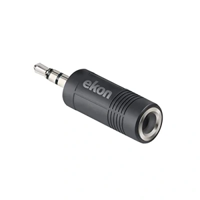 Afbeelding van ekon Adapter 6.3 naar AUX jack 3.5 aansluiting voor stereo, versterker, hoofdtelefoon, muziekinstrumenten, gitaar, toetsenborden, mixer, home audio, hifi, smartphone