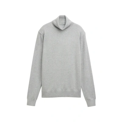 Afbeelding van TOM Tailor Basic Rollkragen Trui, Dames, Maat: XXL, Medium silver grey melange