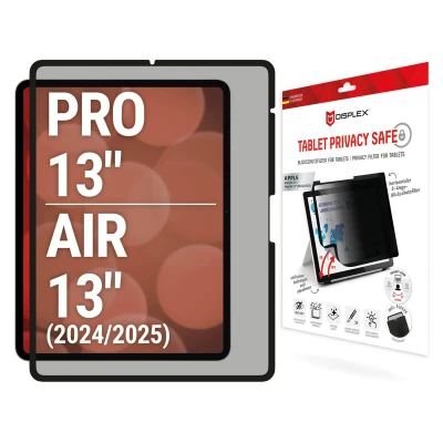 Afbeelding van Displex Tablet Privacy Safe, Blickschutzfolie (1 Stuk, iPad Air 13 2024 (M2), Pro (M4)), beschermfolie