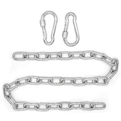 Afbeelding van 230kg Ketting voor Hangstoel 100cm Ophanging 2 Karabijnhaken Hangmat Bokszak
