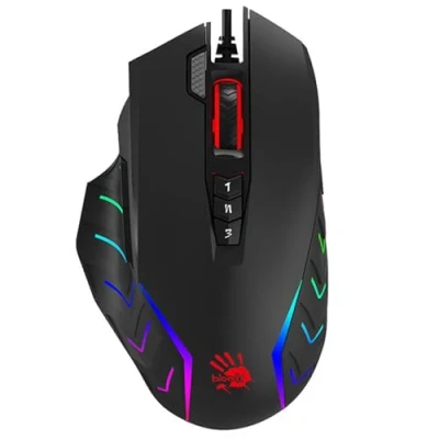 Afbeelding van A4tech J95S Stone Black USB Gaming Muis, optische sensor BC3332 S, Light Strike technologie, DPI: 100 8000