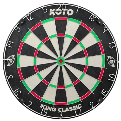 Afbeelding van KOTO Classic Edition Dartbord, Sisal Kork Dartboard, Toernooi Dartbord met Braziliaans sisal, Incl. Montagesysteem, Dartspel Beginners &amp; Ervaren spelers