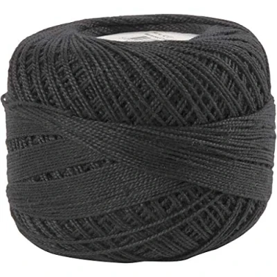 Afbeelding van Creotime Mercerised Katoengaren Zwart 125 Meter 20 Gram