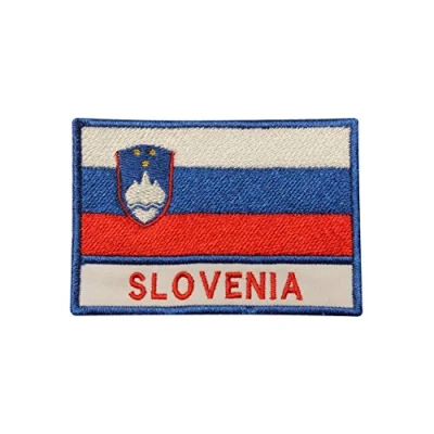 Afbeelding van Slovenië nationale vlag geborduurd ijzer op naaien patch badge voor kleding etc. 9 x 6 cm