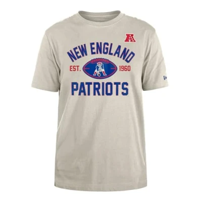 Afbeelding van New ENGLAND PATRIOTS Era Cap NFL Regular T Shirt Distressed Zeefdruk Team Graphic Stone Unisex
