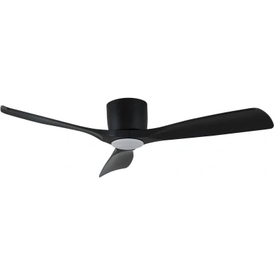 Afbeelding van Lucande Plafondventilatoren met verlichting dimmer CCT 1licht Metaal, ABS H: 16.5 cm zwart mat Inclusief lichtbron