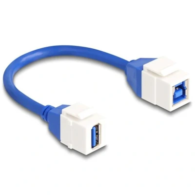 Afbeelding van Delock Keystone Modul Kabel USB 5 Gbps Typ A Buchse zu B Buchs