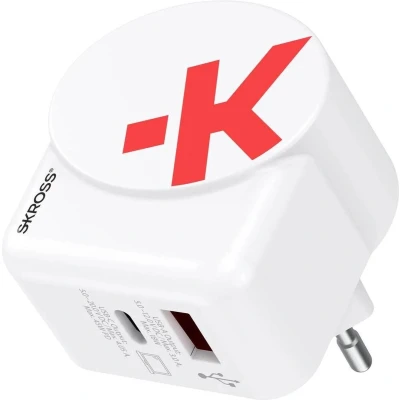 Afbeelding van Skross Euro USB Charger AC45PD + C cable oplader 45 W Binnen, Thuis Uitgangsstroom (max.) 4.05 A Aantal uitgangen: 2 x 3.2 Gen 1 bus (USB 3.0),
