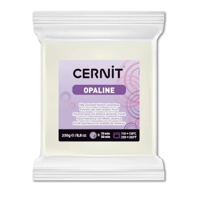 Afbeelding van CERNIT CE0880250010C Opaline polymeerdeeg boetseerklei om te bakken kleur wit blok van 250 g